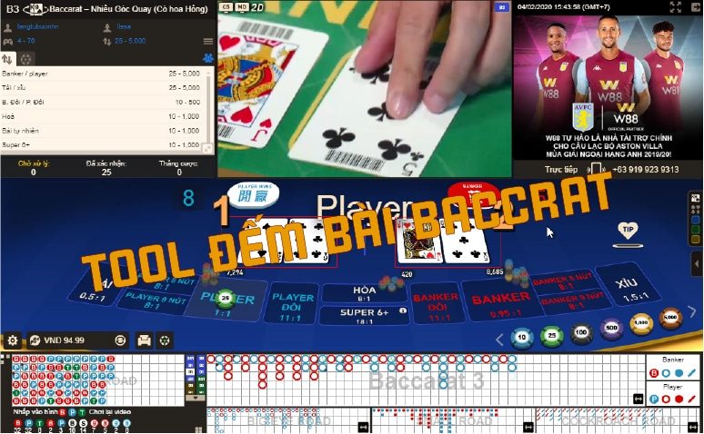 Bật mí tool đếm bài baccarat siêu chuẩn từ VN138