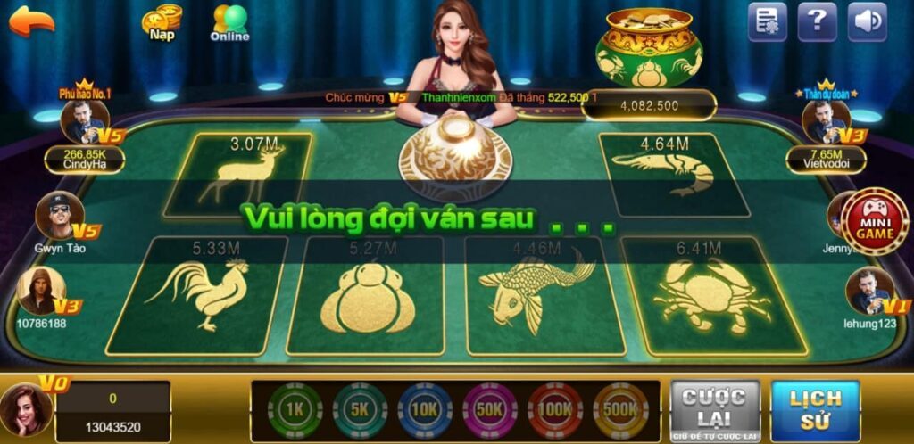 Chơi bầu của tại casino vn138