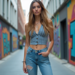 Blugi skinny cu detalii cool pentru un look modern